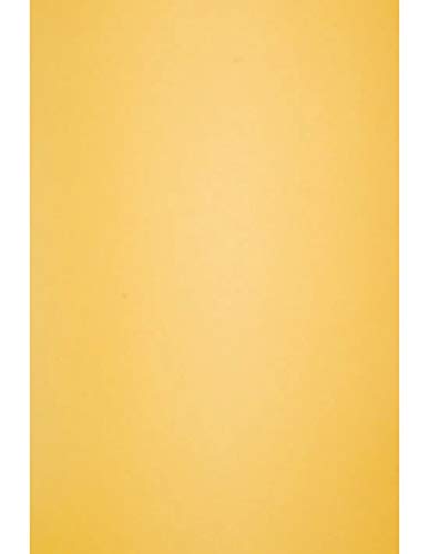 Netuno 10x Sonnen-Gelb Bastel-Karton DIN A4 210 x 297 mm 300g Keaykolour Indian Yellow Karten-Karton A4 Reycling Feinkarton farbig Premiumkarton gelb für DIY Kalender Mappen Visitenkarten Menükarten von Netuno