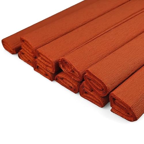 Netuno 10 Rollen Krepppapier Hellbraun 200 x 50 cm buntes Bastelpapier für Dekoration Geschenkverpackung kreative Projekte Deko Papier farbig Papierrollen Bastelkrepp Floristenkrepp crepe paper von Netuno