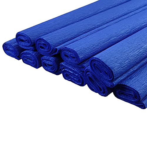 Netuno 10 Rollen Krepppapier Dunkelblau 200 x 50 cm buntes Bastelpapier für Dekoration Geschenkverpackung kreative Projekte Deko Papier farbig Papierrollen Bastelkrepp Floristenkrepp crepe paper von Netuno