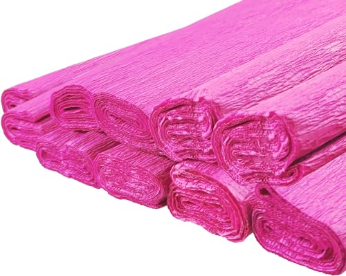 Netuno 10 Rollen Krepp-Papier Hellrosa 200 x 50 cm Bastelpapier Krepppapier zum Basteln Krepppapier Bastelkrepp Rosa-Töne deko krepp Rollen crepe paper pink von Netuno