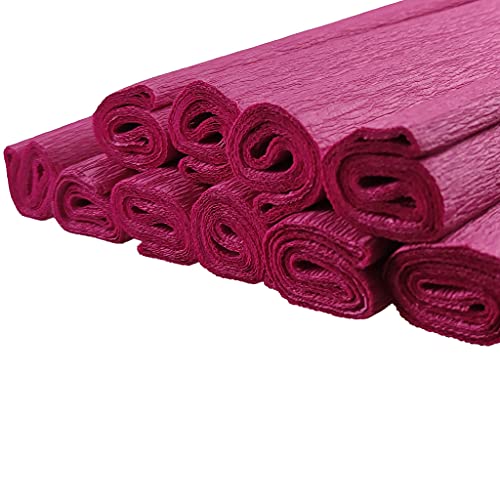 Netuno 10 Rollen Krepp-Papier Bordeaux 200 x 50 cm Bastelpapier Krepppapier zum Basteln rotes Krepppapier Rottöne Bastelkrepp deko krepp Rollen rot weinrot crepe paper red von Netuno