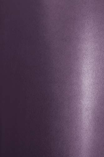 Netuno 100x Bastelkarton Perlmutt-Violett DIN A4 210x 297 mm 250g Aster Metallic Deep Purple Glanzpapier zum Basteln metallisch glänzend Perlglanz Schimmerpapier Violett Effektpapier farbig A4 von Netuno