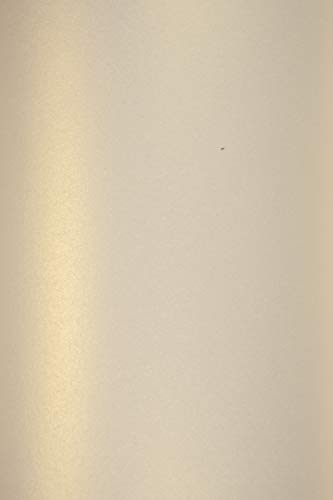 Netuno 100x Perlmutt-Karton Hell-Gold DIN A4 21 x 29,7 cm 250g Majestic Light Gold Glanzkarton für Einladungen und Basteln von Netuno