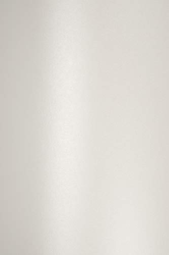 Netuno 100x Perlmutt-Weiß Bastel-Papier DIN A4 210 x 297 mm 120g Majestic Marble White Feinpapier Perl-Glanz Perlmutt-Papier metallic glänzend für Inkjet und Laser Drucker von Netuno