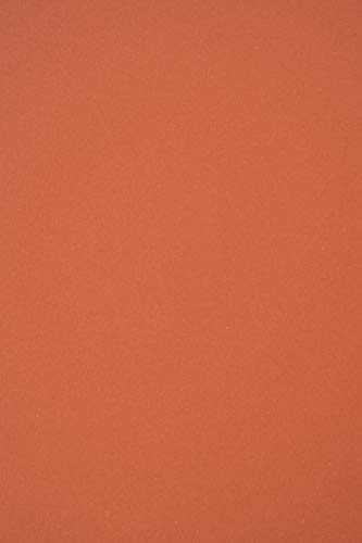 Netuno 10x Bastelkarton Ziegelfarbe DIN A5 148 x 210 mm 250g Materica Terra Rossa Umwelt-Karton ökologisch Tonkarton hochwertig Öko Recycling Kartenkarton zum Basteln Drucken Karton recycled paper von Netuno
