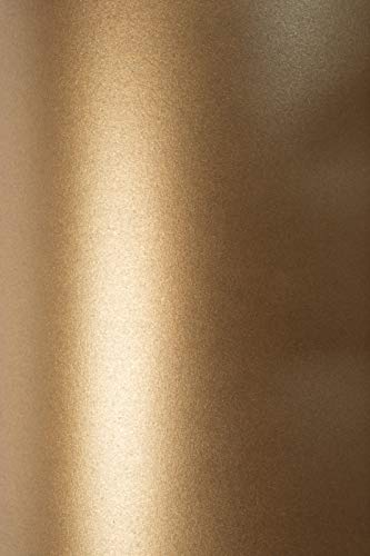 Netuno 10x Feinkarton Perlmutt-Braun DIN A5 148x 210 mm 300g Sirio Pearl Fusion Bronze Effekt-Karton Bastel-Karton metallic Pearl-Karton Braun elegant für Hochzeit Geburtstag Weihnachten von Netuno