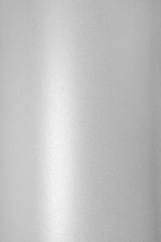 Netuno 10x Feinkarton Perlmutt-Weiß DIN A5 148x 210 mm 300g Sirio Pearl Ice White Perlmutt-Karton Perlweiß Perlglanz-Karton Weiß elegant für Hochzeitseinladungen Geburtstagseinladungen von Netuno