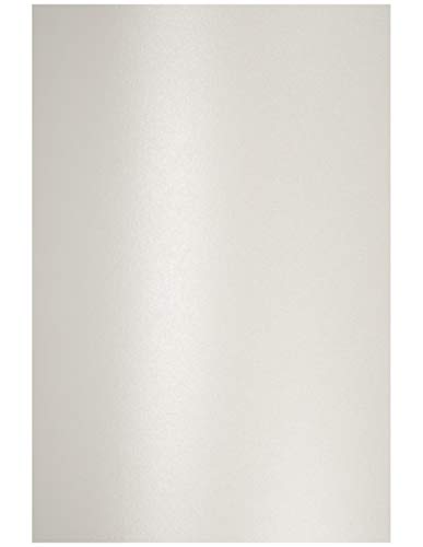 Netuno 10x Glanzkarton Weiß DIN A5 148x 210 mm 300g Aster Metallic White Bastelkarton Perlmutt Effekt-Karton metallic für Hochzeitskarten Einladungskarten Geburtstag Taufe Weihnachten von Netuno