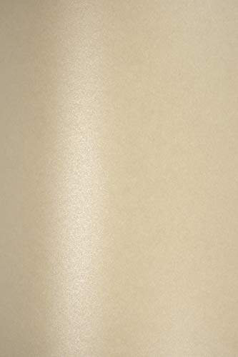 Netuno 10x Perlmutt-Sand Bastelkarton DIN A5 210 x 148 mm 250g Majestic Sand Effekt-Karton Perlmutt Fein-Karton metallic glänzend für Geburtstags-Karten Einladungs-Karten Hochzeits-Karten von Netuno