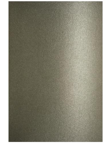 Netuno 10x Perlmuttpapier Graphit-Grau DIN A4 210 x 297 mm 120g Curious Metallics Ionised Bastelpapier Perlmutt für Hochzeit Geburtstag Taufe Weihnachten Einladungen Basteln Effektpapier Glanzpapier von Netuno