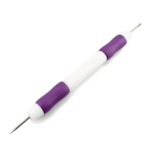 Netuno 1x Papier Quilling Nadel Stift doppelseitig Zubehör Curling DIY Hand quilling tool Schlitzwerzeug Rolling Pen Curling Stift mit Gummigriff von Netuno