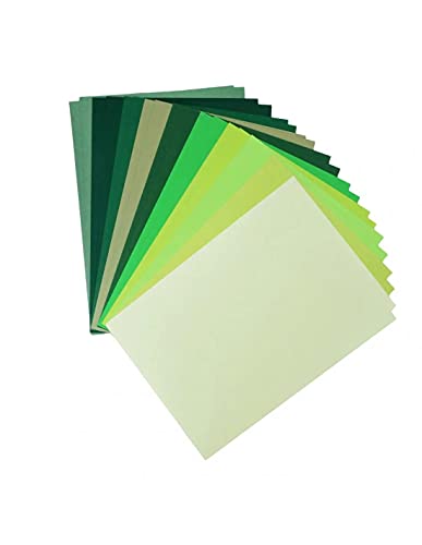 Netuno 20 Blatt Bastel-Papier-Set farbig Grün DIN A5 148×210 mm Bastelkarton Grüntöne zum Zeichnen Drucken Basteln Kreativ-Set Papier Grün A5 DIY Dekorationen von Netuno