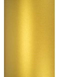 Netuno 20x Bastel-Karton Perlmutt-Gold DIN A4 210x 297 mm 250g Aster Metallic Cherish Goldpapier glänzend für Hochzeitskarten Einladungskarten Visitenkarten Perlmuttschimmer Effektkarton von Netuno