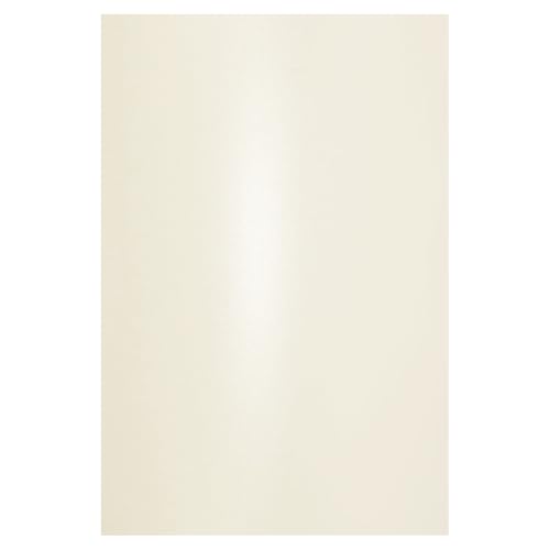 Netuno 20x Bastelkarton Perlmutt-Creme DIN A4 210x 297 mm 300g Aster Metallic Cream Perlmuttkarton doppelseitig glänzend Glanzkarton Creme für Hochzeit Geburtstag Taufe Karten von Netuno