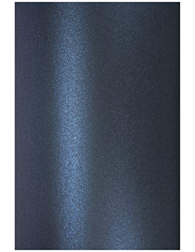 Netuno 20x Bastelkarton Perlmutt Marineblau DIN A4 21 x 29,7 cm 250g Aster Metallic Queens Blue Pearlpapier Perlmuttglanz Dekor-Papier metallisch glänzend edel Effektkarton Schimmer Glanzkarton farbig von Netuno