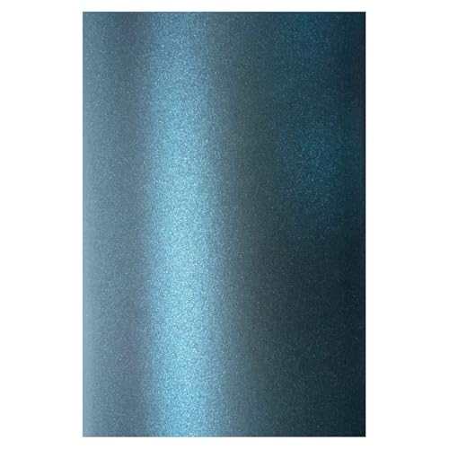 Netuno 20x Bastelkarton Perlmutt Dunkelblau DIN A4 21 x 29,7 cm 250g Aster Metallic Dark Blue Perlmuttkarton farbig metallic glänzend Feinkarton schimmernd für Einladungskarten basteln von Netuno