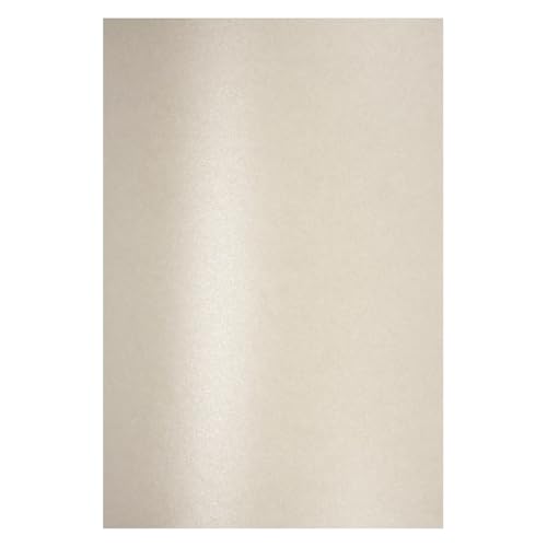 Netuno 20x Bastelkarton Perlmutt Sand DIN A4 21 x 29,7 cm 250g Aster Metallic Sand Perlmuttkarton farbig metallic glänzend Feinkarton schimmernd für Einladungskarten basteln von Netuno