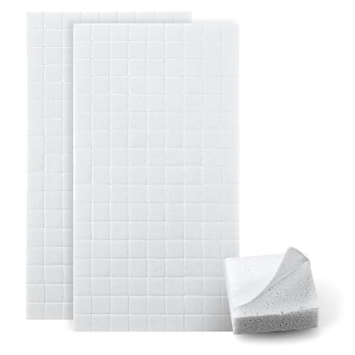 Netuno 306 Stück Schaumstoff Klebepads 3D 7 x 7 x 3 mm Schaumstoff Klebekissen Weiß selbstklebend Schaumstoffpads Klebepunkte doppelseitig Schaumklebepunkte 3D-Klebeplättchen zum Basteln Foam-Pads von Netuno