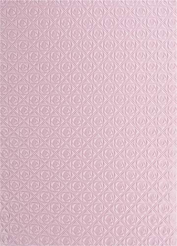 Netuno 5 Blatt Rosa Dekorpapier, geprägt- Rosenmuster, 180x250mm, handgemacht, 150g, orientalischer Look, ideal für Einladungskarten, Hochzeit, Taufe, Weihnachten, Basteln, Dekorationen von Netuno