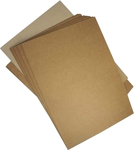 Netuno 50x Kraftpapier Sand-Braun DIN A4 210 x 297mm 170g Natur-Papier Recycled Natur-braun ökologisch recyceltes Ökopapier Kraft Bastelpapier Kraftpapier Karten braun bedruckbar A4 von Netuno