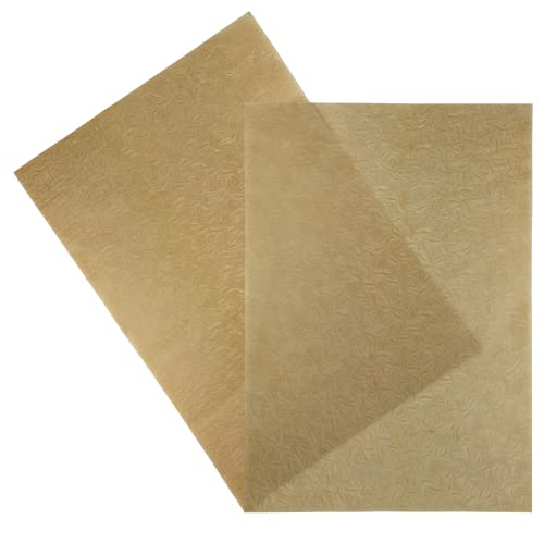 Netuno 50x Pergamentpapier Braun mit Blatt-Muster DIN A4 210x 297 mm Transparentpapier Gemustert dünnes Bastelpapier mit Motiv Designpapier transparent für Einladungen Hochzeits-Karten Einlageblätter von Netuno