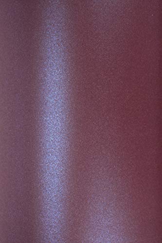 Netuno 50x Perlmutt-Violett Bastelkarton DIN A5 210 x 148 mm 250g Majestic Night Club Purple Feinkarton mit Perlglanz doppelseitig schimmernd Bastel-Karton für Weihnachten Hochzeit Geburtstag von Netuno
