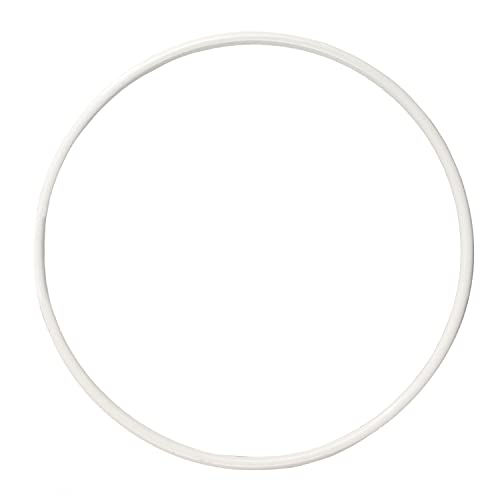 Netuno Metallring Dekoring aus Metalldraht Durchmesser 10cm Drahtring Makramee Ring Traumfänger Ring Floral Hoop weiß zum DIY Basteln Handwerk für Makramee Hochzeit Fensterdeko von Netuno