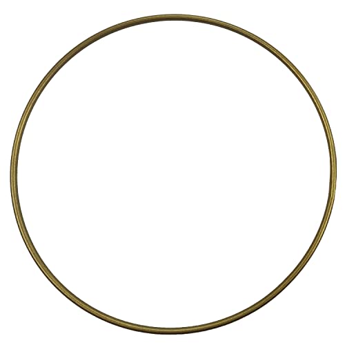 Netuno Metallring Dekoring aus Metalldraht Durchmesser 20cm Drahtring Makramee Ring Traumfänger Ring Floral Hoop Gold zum DIY Basteln Handwerk für Makramee Hochzeit Fensterdeko von Netuno