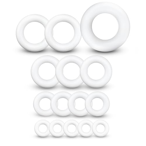 Netuno Set 15 Styroporringe 4x10 cm 3x13 cm 2x15 cm 1x20 cm 5x7 cm Vollring Flachring Polystyrol Rohling rund für Kränze Basteln Advent Weihnachten Osterdeko Blumenkranz Türkranz Deko Netuno Set 15 Styroporringe 4x10 cm 3x13 cm 2x15 cm 1x20 cm 5x7 cm Vollring Flachring Polystyrol Rohling rund für Kränze Basteln Advent Weihnachten Osterdeko Blumenkranz Türkranz Deko von Netuno