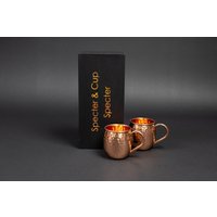 Kupferbecher-Set 500Ml | 2Er-Set Moscow Mule Verpackt in Edlen Schwarzen Premiumbox 100% Handgefertigte Becher - Specter von Netzgeeks