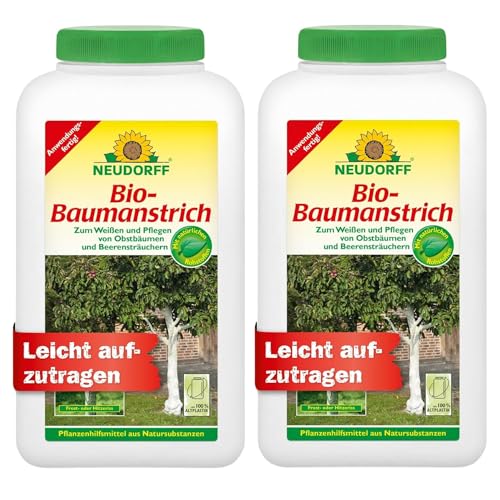 Neudorff Bio-Baumanstrich zum Weißen und Pflegen von Obstbäumen und Beerensträuchern - 2x 2 Liter von Neudorff