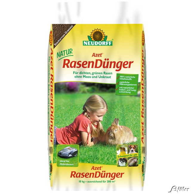 Neudorff Azet® Rasendünger 10KG Lieferform: Kunststoffbeutel von Neudorff