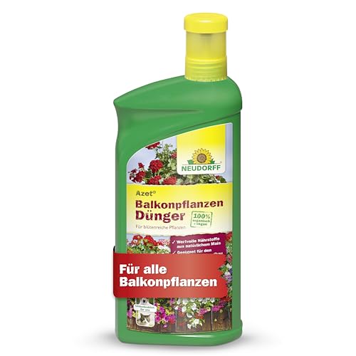 Neudorff Azet BalkonpflanzenDünger – 100% natürlicher Bio Dünger für üppig blühende Balkonkästen und Kübel und reiche Ernte aller Balkonpflanzen, 1 Liter Neudorff Azet BalkonpflanzenDünger – 100% natürlicher Bio Dünger für üppig blühende Balkonkästen und Kübel und reiche Ernte aller Balkonpflanzen, 1 Liter von Neudorff