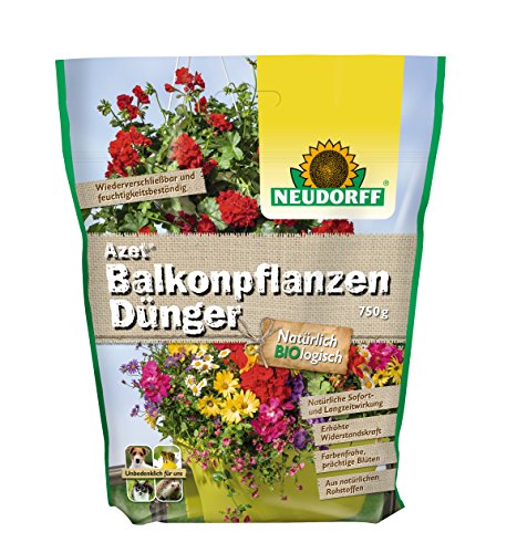 Neudorff Azet BalkonpflanzenDünger – Bio Dünger mit 100 Tagen Langzeitwirkung sorgt für farbenfrohe Blüten aller Topf-, Kübel- und Balkonpflanzen, 750 g von Neudorff