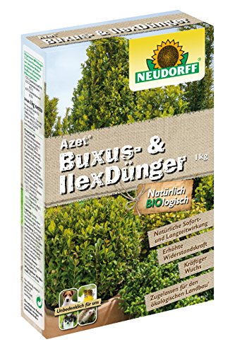 Neudorff Azet Buxus- IllexDünger – Bio Buxusdünger für kräftige und gesunde Buxus, Illex und andere Immergrüne mit Sofort- & Langzeitwirkung, 1 kg von Neudorff