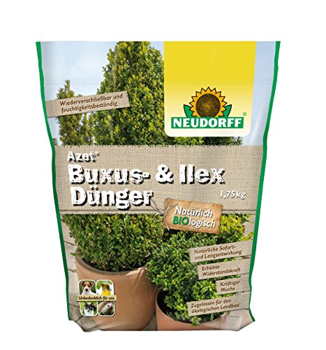 Neudorff Azet Buxus- IllexDünger – Bio Buxusdünger für kräftige und gesunde Buxus, Illex und andere Immergrüne mit Sofort- & Langzeitwirkung, 1,75 kg von Neudorff