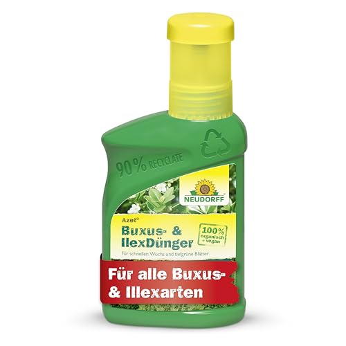 Neudorff Azet Buxus- & IlexDünger - 100% natürlicher Bio Dünger für schnelles Wachstum und gesunde, tiefgrüne Buxus, Ilex und Immergrüne, 250 ml von Neudorff