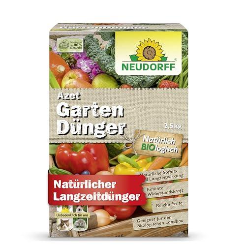 Neudorff Azet GartenDünger – Bio Gartendünger fördert die Blühkraft und reiche Ernte aller Gartenpflanzen mit natürlicher Sofort- & Langzeitwirkung, 2,5 kg von Neudorff