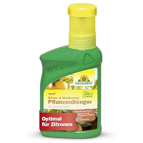 Neudorff Azet Zitrus- & Mediterran PflanzenDünger – 100% natürlicher Bio Dünger mit Extra Eisen für aromatische Früchte aller Mediterranpflanzen, 250 ml Neudorff Azet Zitrus- & Mediterran PflanzenDünger – 100% natürlicher Bio Dünger mit Extra Eisen für aromatische Früchte aller Mediterranpflanzen, 250 ml von Neudorff