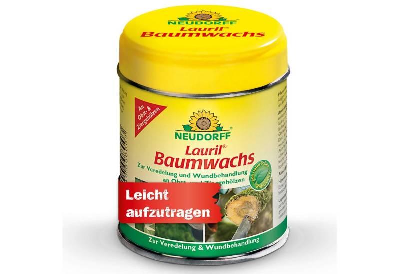Neudorff Baumwachs Lauril Baumwachs 125 g, 125 g, aus natürlichen Rohstoffen, pflanzenverträglich, trocknet innerhalb von 24 Stunden, zur Veredelung und schnellen Wundheilung von Obst- und Ziergehölzen von Neudorff