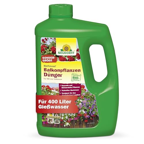 Neudorff BioTrissol BalkonpflanzenDünger – Organischer Bio-Dünger für alle Balkonpflanzen sorgt für üppig blühende Balkonkästen und Blumenkübel, 2 Liter von Neudorff