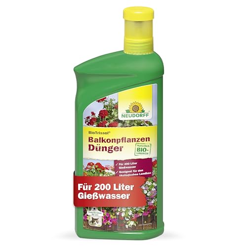 Neudorff BioTrissol BalkonpflanzenDünger – Organischer Bio-Dünger für alle Balkonpflanzen sorgt für üppig blühende Balkonkästen und Blumenkübel, 1 Liter von Neudorff