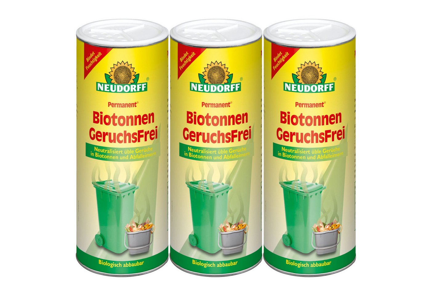 Neudorff Biotonnenpulver Permanent Biotonnen GeruchsFrei - 3x 500 g von Neudorff
