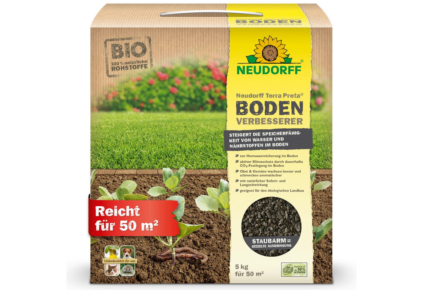 Neudorff Bodenverbesserer Neudorff Terra Preta BodenVerbesserer 5 kg für 50 m², Bio-Dünger mit Bio-Pflanzkohle, zur nachhaltigen Bodenverbesserung aller Böden und Kulturen, Obst & Gemüse wachsen besser und schmecken aromatischer Neudorff Bodenverbesserer Neudorff Terra Preta BodenVerbesserer 5 kg für 50 m², Bio-Dünger mit Bio-Pflanzkohle, zur nachhaltigen Bodenverbesserung aller Böden und Kulturen, Obst & Gemüse wachsen besser und schmecken aromatischer von Neudorff
