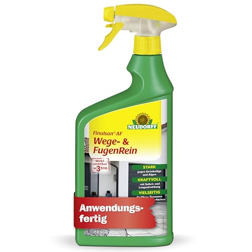 Neudorff Finalsan AF Wege- & FugenRein – Gebrauchsfertiger Grünbelagentferner entfernt Grünbelag und Algen wirksam in 3 Stunden und monatelang, 1 Liter von Neudorff