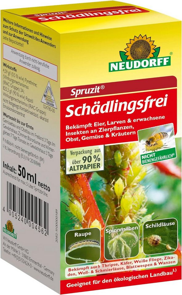 Neudorff Insektenvernichtungsmittel Neudorff Spruzit Schädlingsfrei 50 ml von Neudorff