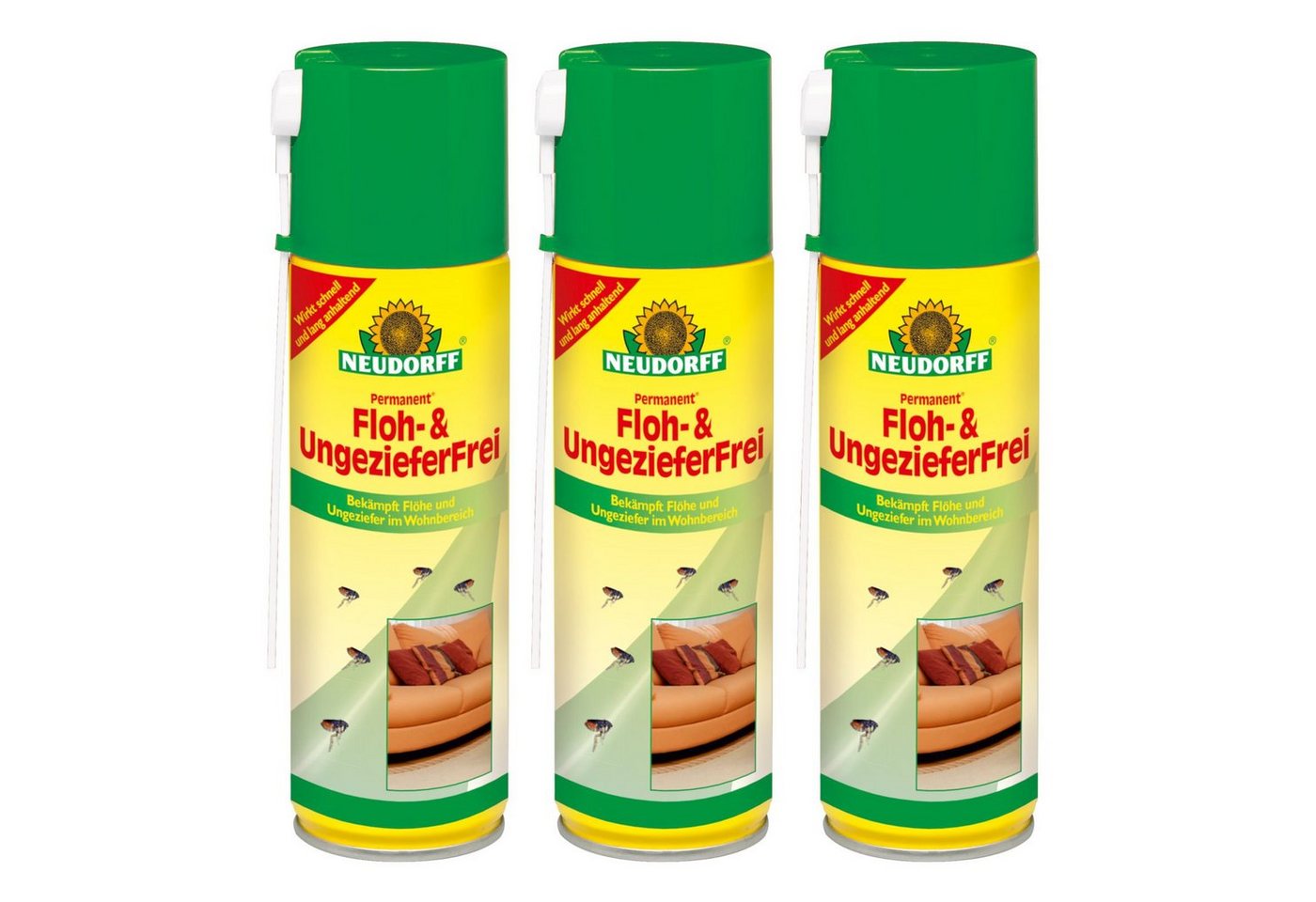 Neudorff Insektenvernichtungsmittel Neudorff Permanent Floh- & UngezieferFrei - 3x 300 ml von Neudorff