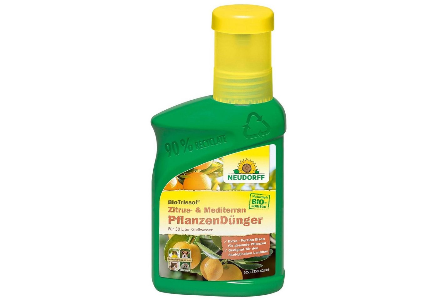 Neudorff Obstdünger BioTrissol Zitrus- & Mediterran PflanzenDünger, 250 ml, mit Extra Eisen sorgt für gesunde und aromatische Früchte von Neudorff