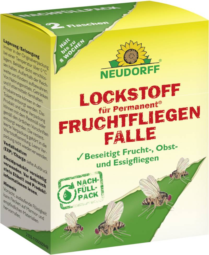 Neudorff Permanent Lockstoff für Obstfliegenfalle Fruchtfliegenfalle 2 x 30 ml von Neudorff