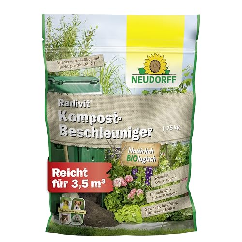 Neudorff Radivit Kompost-Beschleuniger – Bio Schnellkomposter zersetzt Kompostabfälle mit Sofort- & Langzeitwirkung. Kompoststarter für 3,5 m³, 1,75 kg von Neudorff